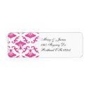 Search for damask glitter return address labels Pink