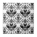 Search for black damask pattern tiles Stylish