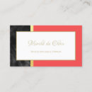 Search for black red gold business cards Salon