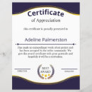 Search for certificate of appreciation Award