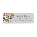 Search for grey floral return address labels Colourful