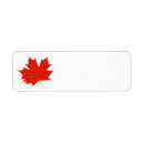 Search for red maple leaf return address labels Fall