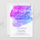 Search for purple bar bat mitzvah invitations Modern