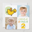 Search for twin boy and girl invitations Yellow