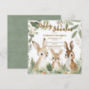 Search for watercolor animals baby shower invitations Green