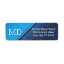 Search for abstract blue return address labels Navy