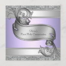 Search for purple cross first communion invitations Elegant