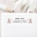 Search for pink elephant baby shower return address labels Pink and gold