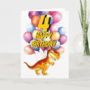 Search for dinosaur 4th birthday cards Boy