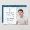 Search for silver cross first communion invitations Elegant