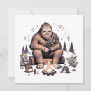 Search for mythical creature birthday invitations Sasquatch