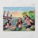 Search for vintage mermaid postcards Water