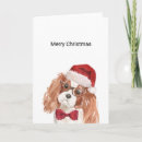 Search for spaniel christmas cards Cavalier king charles spaniel