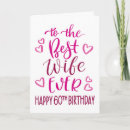 Search for 60th wife birthday cards Pink