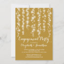 Search for lights engagement party invitations Gold