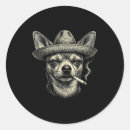 Search for funny chihuahua stickers Dog smoking cigarette