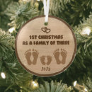 Search for family of 3 christmas tree decorations Baby