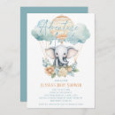 Search for adventure awaits baby boy shower invitations Up up and away