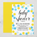 Search for blue and yellow baby shower invitations Colourful