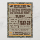 Search for hunting birthday invitations Camo