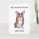 Search for corgi cards Watercolor