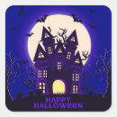 Search for haunted house full moon bats stickers Creepy
