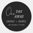 Search for rehearsal dinner stickers Black and white