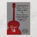 Search for red guitar invitations Grunge