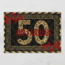 Search for art deco 50th birthday invitations Black