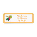 Search for tropical design return address labels Flower