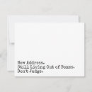 Search for humorous moving announcement cards Funny
