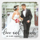 Search for photo wedding stickers Love and thanks