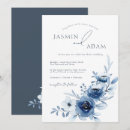Search for elegant royal blue wedding invitations Botanical