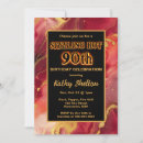 Search for red 90th birthday invitations Milestone celebration