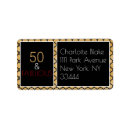 Search for black red and gold return address labels Chic