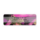 Search for brushed gold return address labels Girly