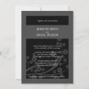 Search for floral pattern wedding invitations Black and white