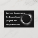 Search for astronomical business cards Space