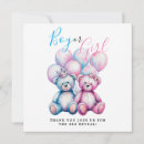 Search for gender reveal party thank you cards Watercolor