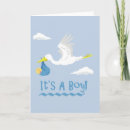 Search for stork birth announcement cards Blue