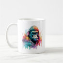 Search for gorilla face mugs Watercolor
