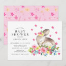 Search for pink bunny baby shower invitations Rabbit