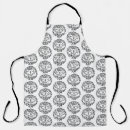 Search for white owl aprons Black and white