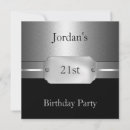 Search for male 21st birthday invitations Metal