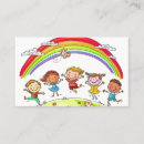Search for kids daycare business cards Rainbow
