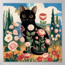 Search for black cat posters Floral