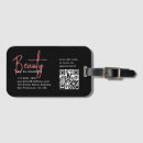 Search for qr code luggage tags Black