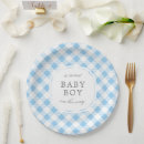 Search for blue gingham plates Mother to be