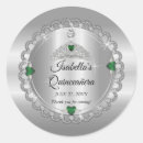 Search for crown green stickers Quinceañera