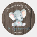 Search for rustic baby boy stickers Elephant baby shower